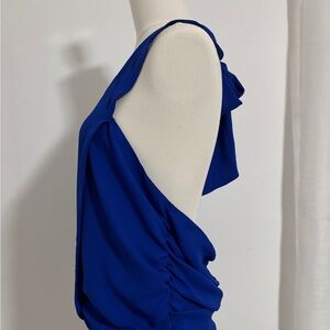 Royal Blue Top Size Large Sleeveless Open Back SKU 20 New With Tags